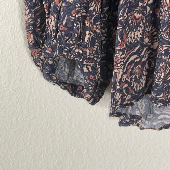 Faherty Portia Top Artisan Block Print Relaxed‎ Flowy Shirt s Size XL - Picture 6 of 9